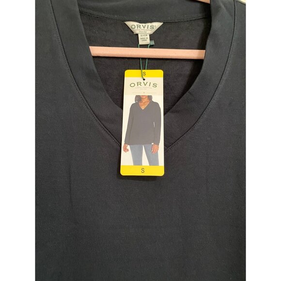 Orvis Women's V-Neck Dropped Shoulders Sweatshirt, Small, Black - Picture 7 of 11